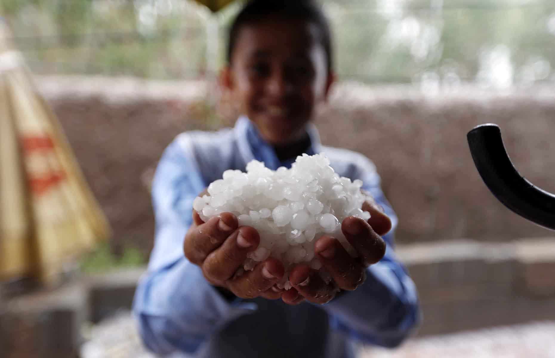Hail in Yemen